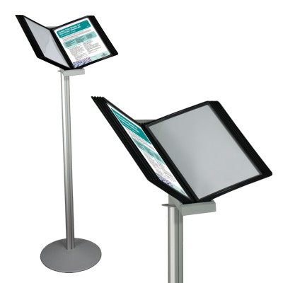 Catalogue page browser on a stable floor stand