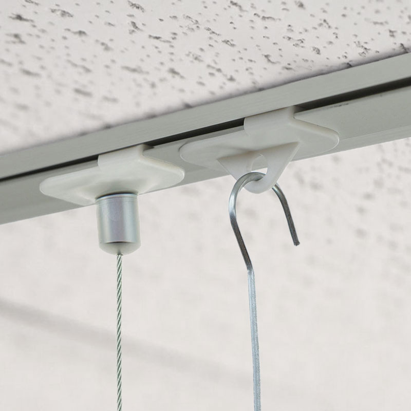 Suspended ceiling hooks for hanging signs