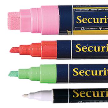 Liquid chalk markers - wet wipe pens in 3 sizes