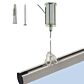 Flat ceiling suspension kit for Poster Fast and Poster Clamp 