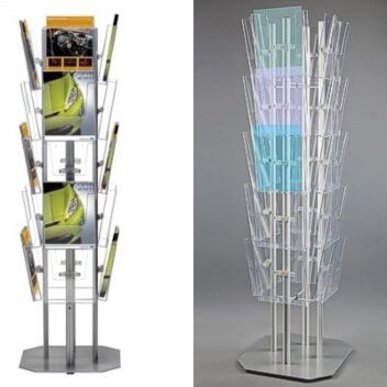 Brochure rack with four sides
