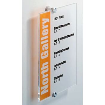 A4 Acrylic office wall signs  displaying visitor information