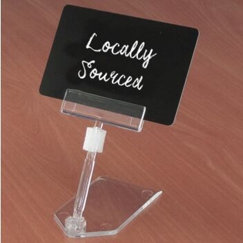 Clear stand and chalk card 