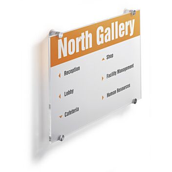 A4 Crystal clear wall & door sign 