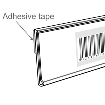 Adhesive flat front data strip