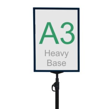 A3 Floor sign stand with poster frame and heavy base