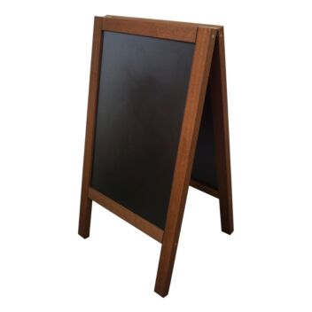 Outdoor wood chalkboard pavement sign