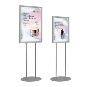 Silver Poster Display Stand A2 and A1
