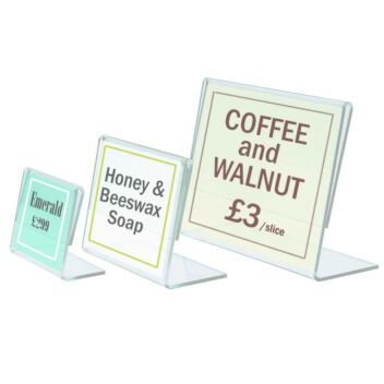 Mini tabletop label holders
