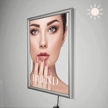 LED poster light box - Slim aluminium backlit wall mount