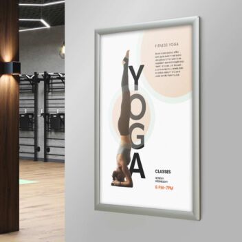 A3 snap frame rounded corners for safe poster display