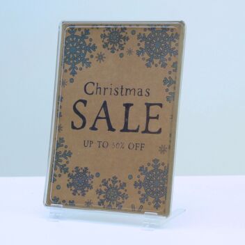 A4 Clear showcard POS frame with Angled support feet 