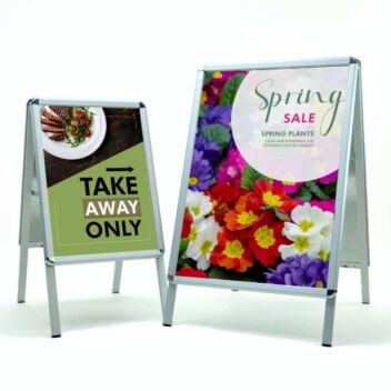 Silver snap frame A-boards A2 and A1