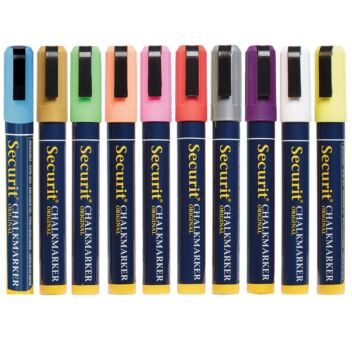 Securit 6mm chisel chalk pens 