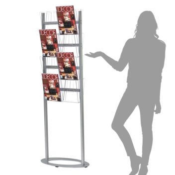 Floor standing brochure display rack
