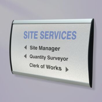 Wall directional sign 15 cm (H) x 30 cm (W)