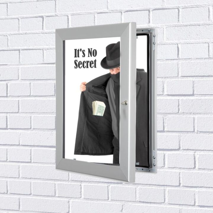 Alumi-signs Magnetic Lockable Poster Case, Premium DryWipe