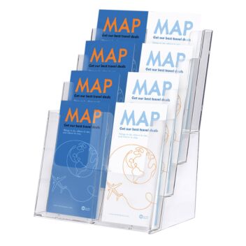 8 Pocket leaflet dispenser DL size (1/3rd A4)