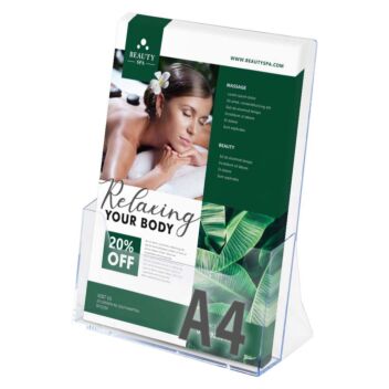A4 leaflet holders, A4 brochure holders