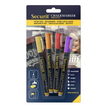 Blackboard chalk pen Tropical Colour set of 4 pens 1mm nib 