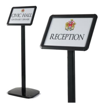 Smart black floor sign stand