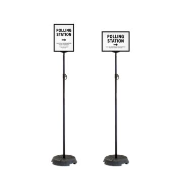 Polling station and counting venue wayfinding signs in A4 and A3