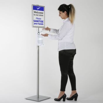 Hand sanitiser dispenser stand