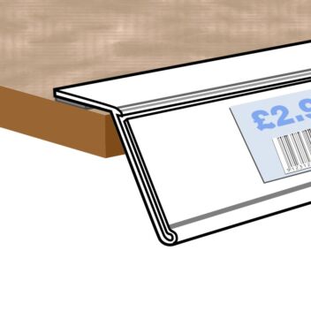 Angled adhesive data strip