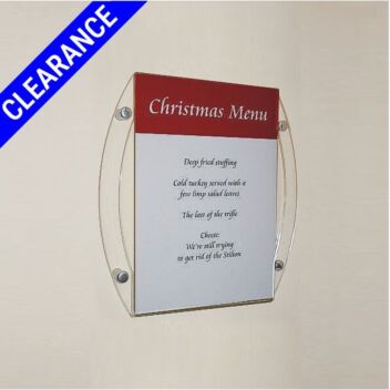 Smart A4 acrylic wall menu holder