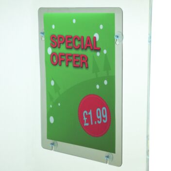 Large window poster pocket holder
