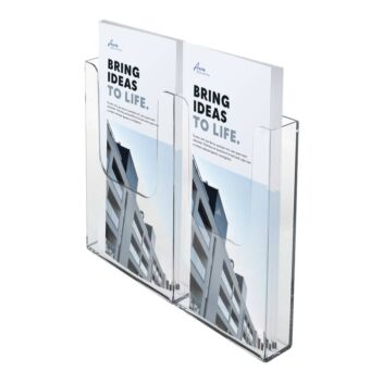
2 pocket DL wall mounted leaflet holder