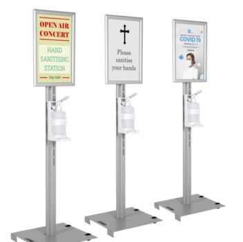 Outdoor hand sanitiser stands