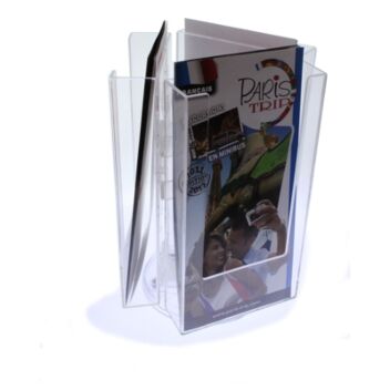 Revolving table top leaflet dispenser