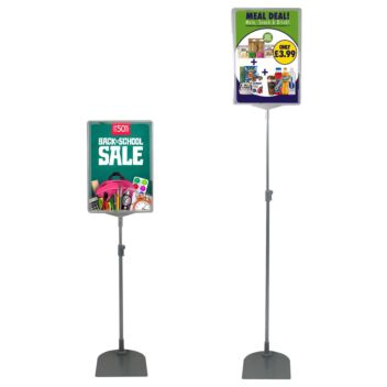 Showcard retail POS stands - clear frames