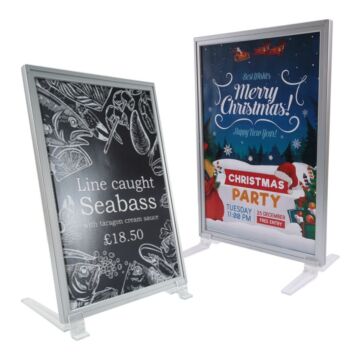Premium A4 Silverline frames with feet