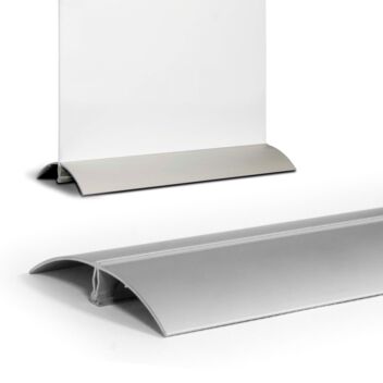 Table top base for rigid sign panels