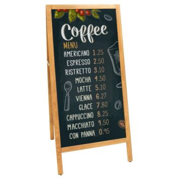 Tall wooden a-board 120cm