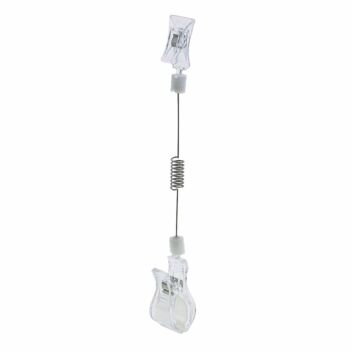 Ticket holder with spring wobbler