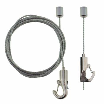 Ceiling cable fixing with adjustable hook
