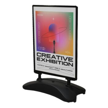 A0 Water Base pavement sign Black and Silver