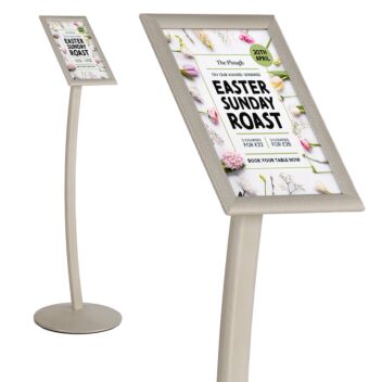White floor stand sign A4 A3
