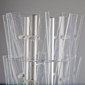 Clear acrylic brochure pockets