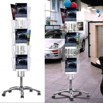 3-sided carousel leaflet stand in-situ
