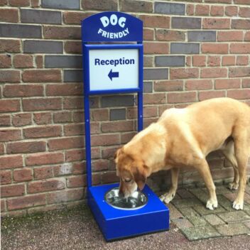 Dog friendly sign welcomes pet owners
