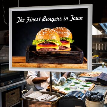 Double-sided menu light box