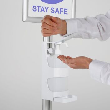 Elbow operated gel dispenser