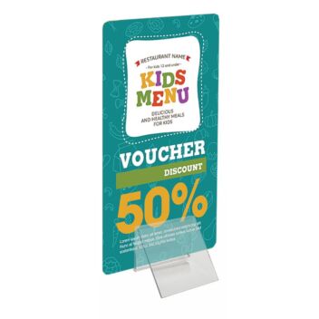 Acrylic tent menu holder - 50mm 