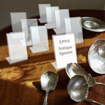 Mini acrylic label holder set of 10