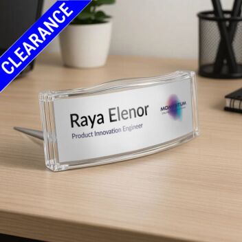 Smal desk name holder