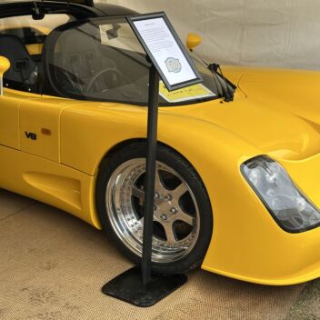 Smart black menu stand